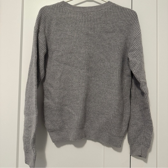 Wilfred Free Aritzia *Grey Isabelli Crewneck Waffle Sweater Size Small Woman’s - Picture 8 of 11
